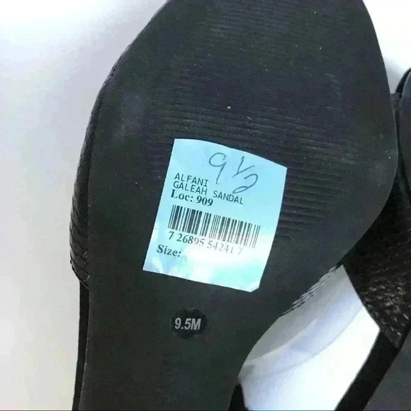 NEW Alfani Womens 9.5 Galeah Heels Black Peep Toe - Picture 7 of 9